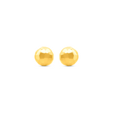 22K Gold Minimalist Ball Stud Earrings